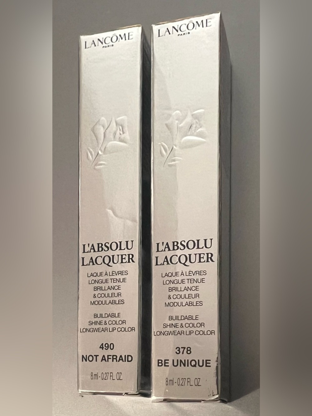 Lancôme L'Absolu Lacquer Longwear Lip Color buildable shine & color